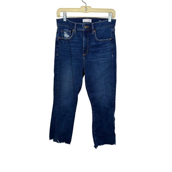 Loft Jeans Dark Wash Cropped Straight Leg 29 / 8 Casual Normcore Denimcore - Picture 1 of 4